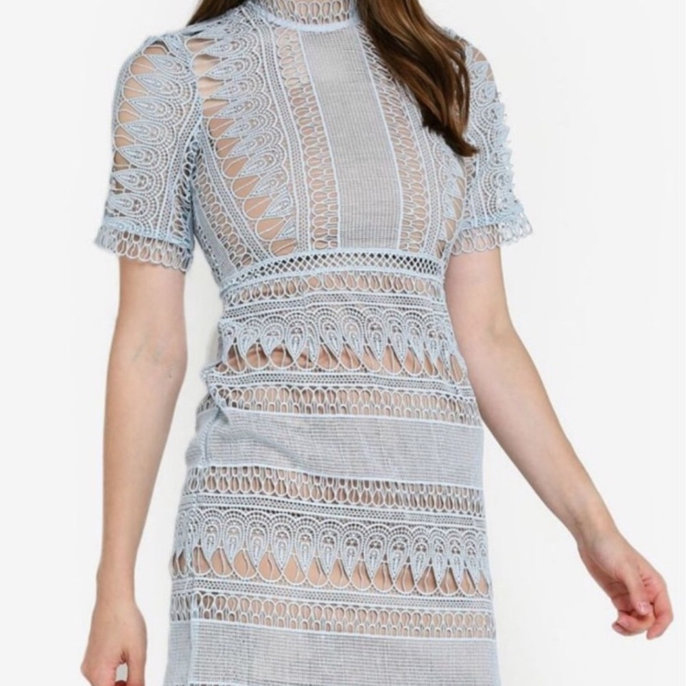 Bardot Laced Mini Fitted Dress 6 Small